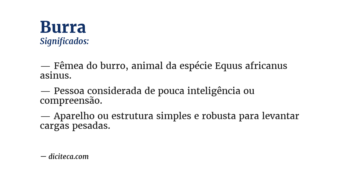 Significado de burra