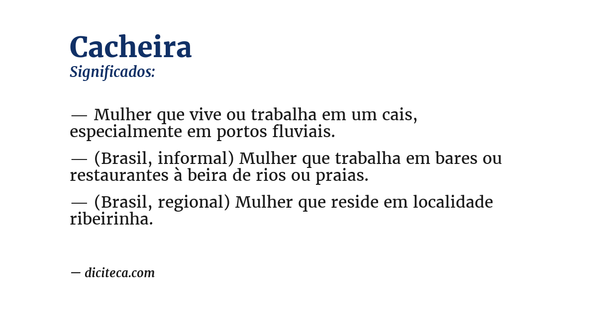 Significado de cacheira