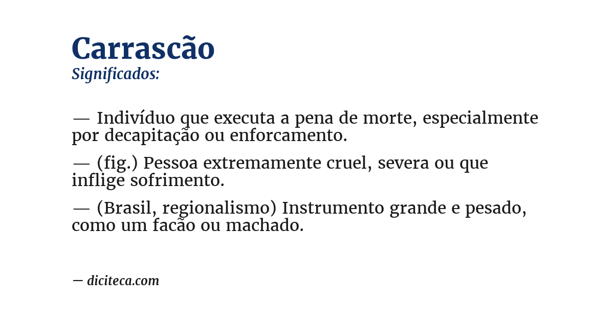 Significado de carrascão