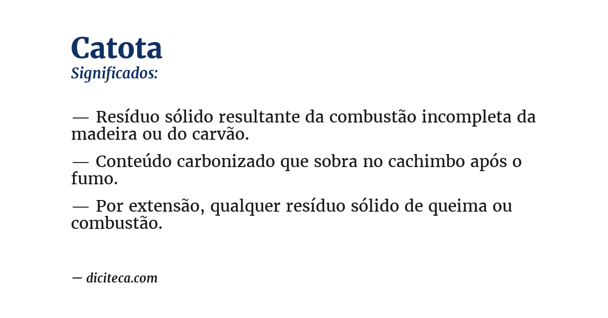 Significado de catota