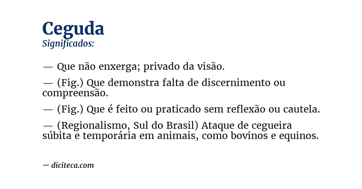Significado de ceguda