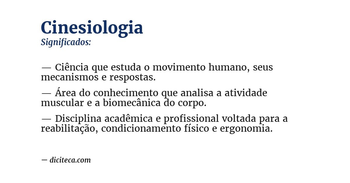 Significado de cinesiologia