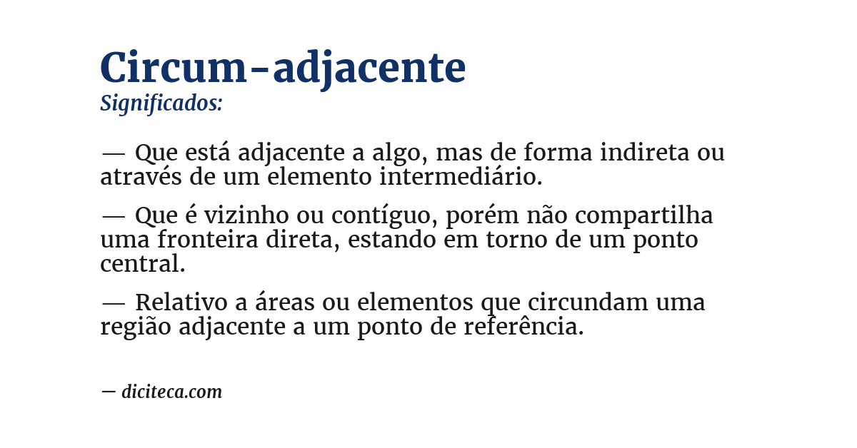 Significado de circum-adjacente