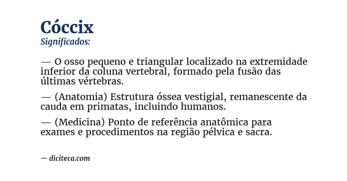 Significado de cóccix