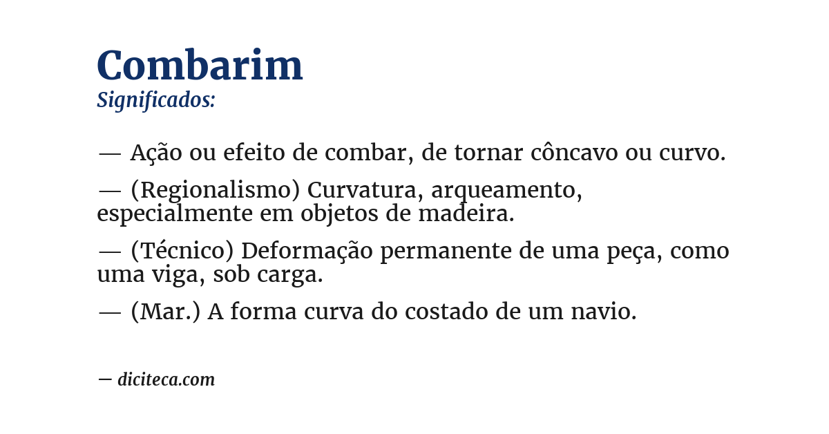 Significado de combarim