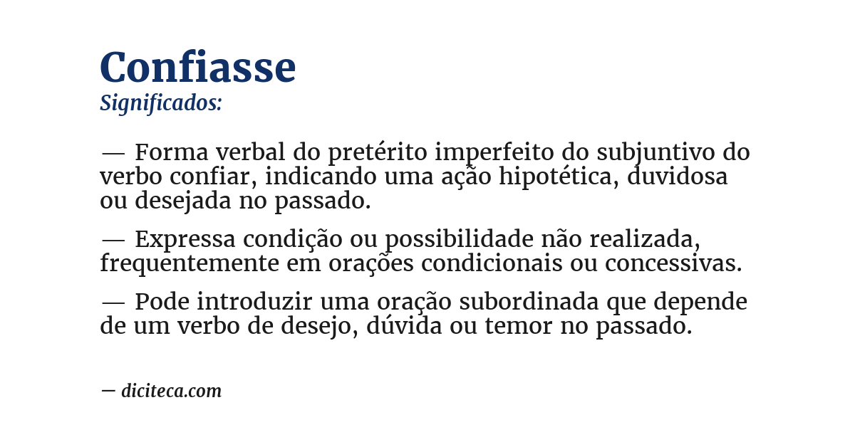Significado de confiasse