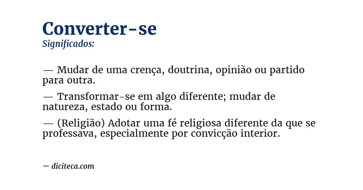 Significado de converter-se