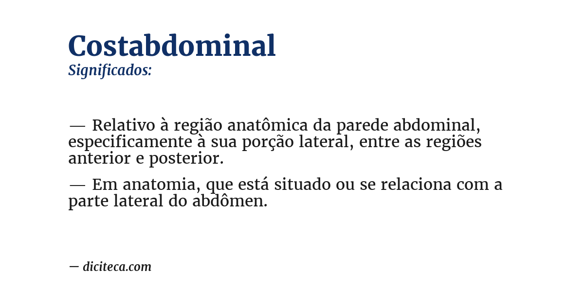 Significado de costabdominal