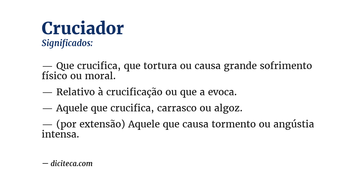 Significado de cruciador