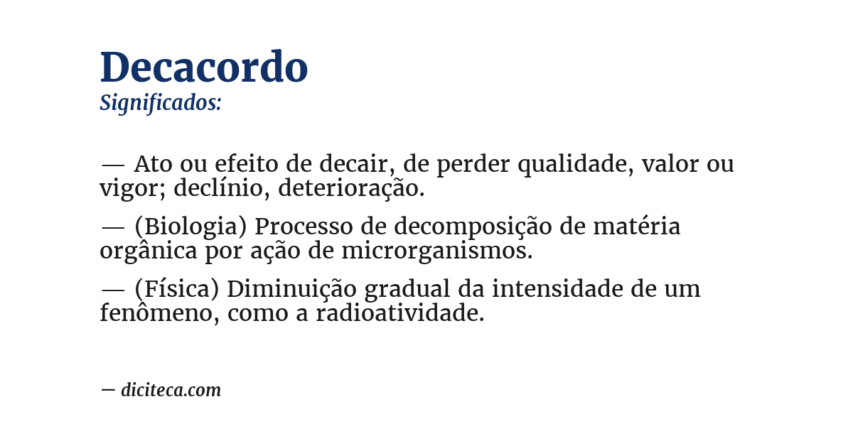 Significado de decacordo