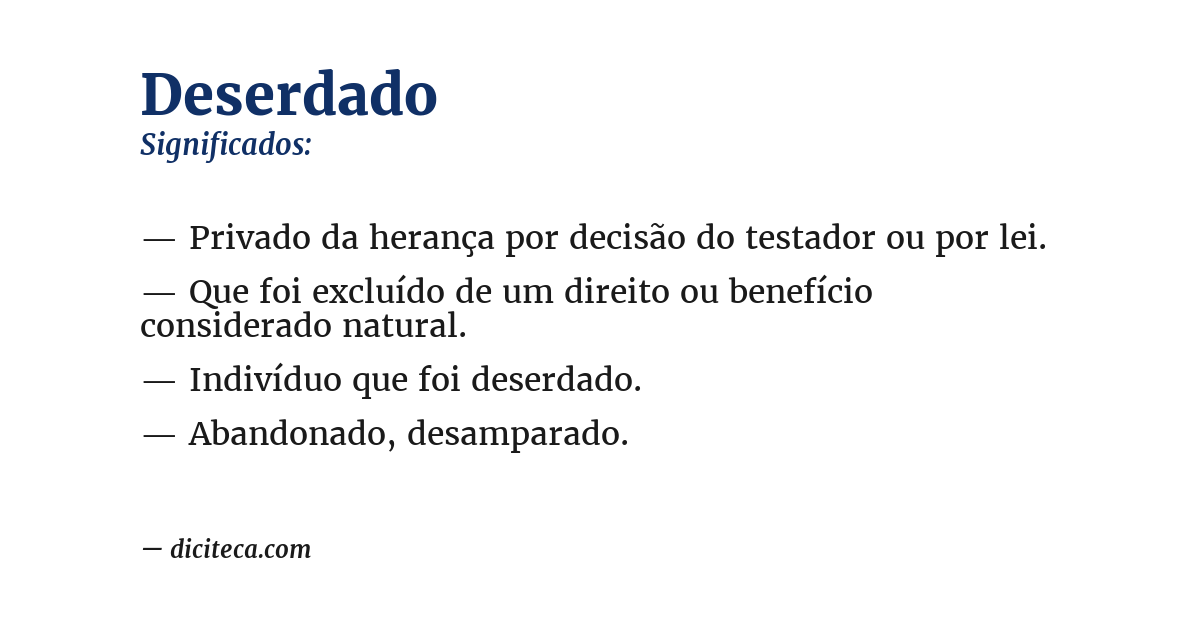 Significado de deserdado