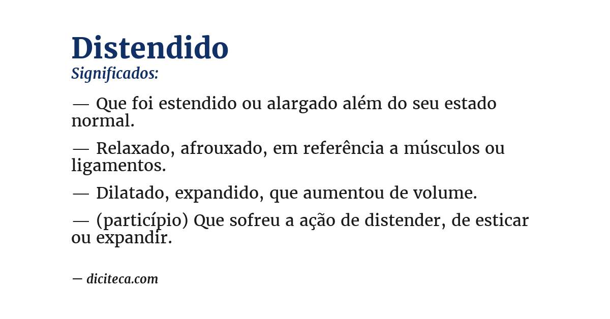 Significado de distendido