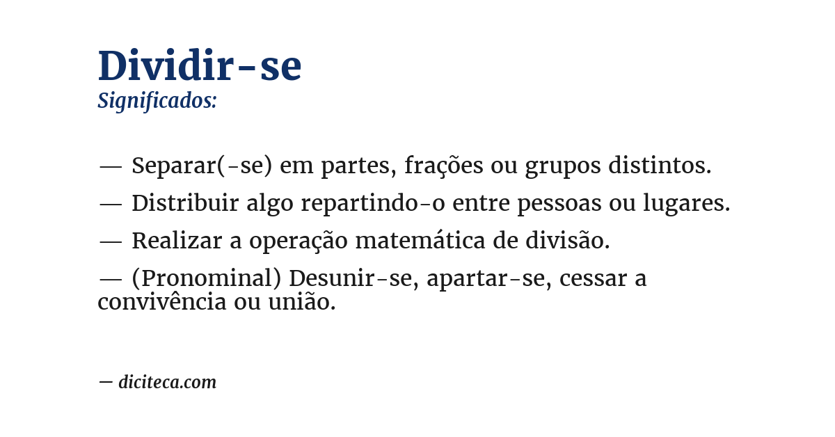Significado de dividir-se