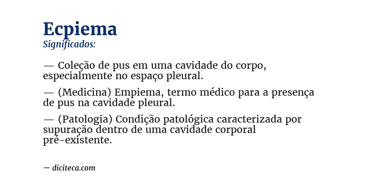 Significado de ecpiema
