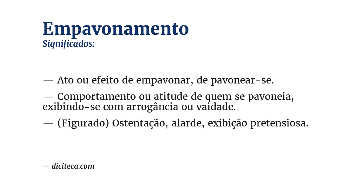 Significado de empavonamento