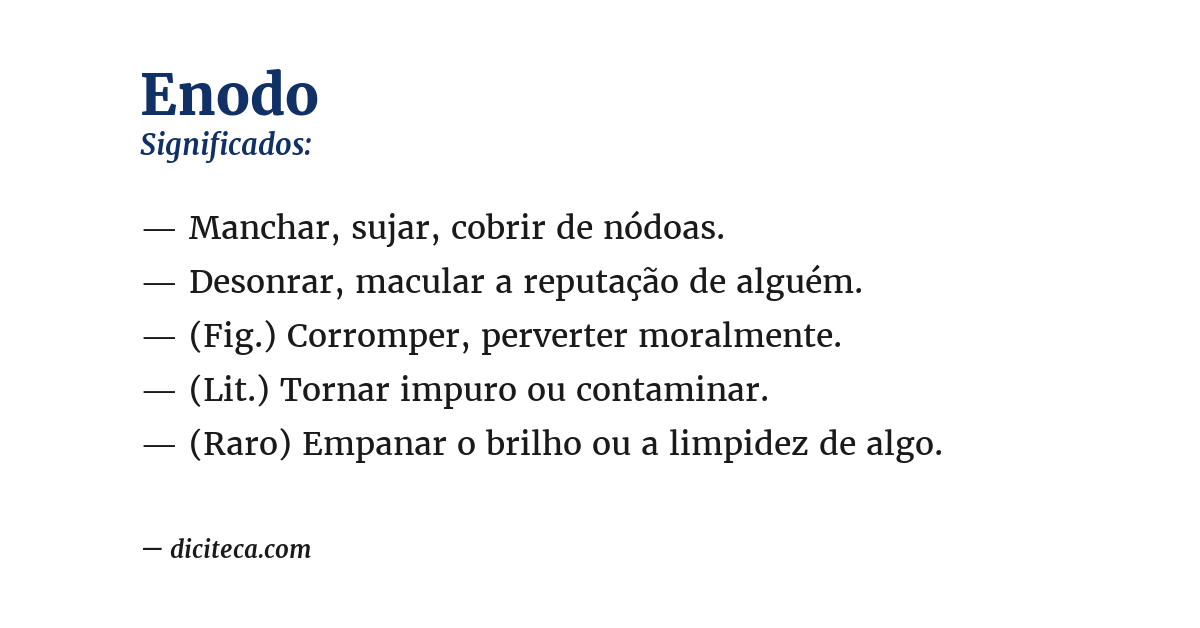 Significado de enodo