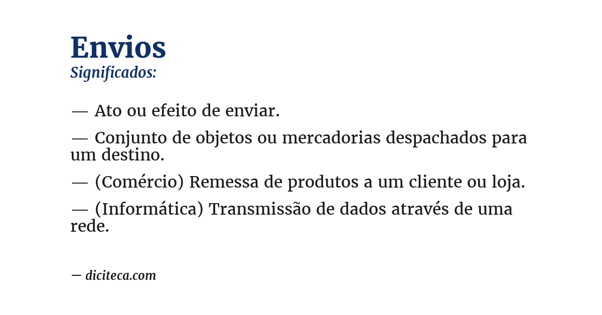 Significado de envios