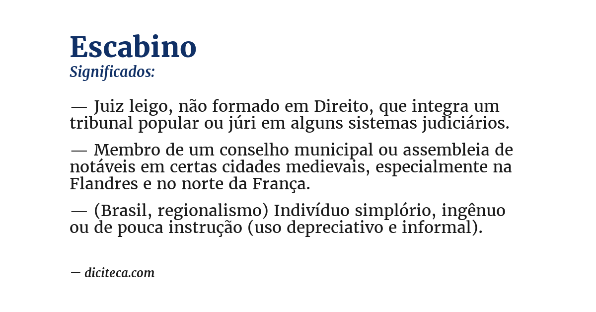 Significado de escabino