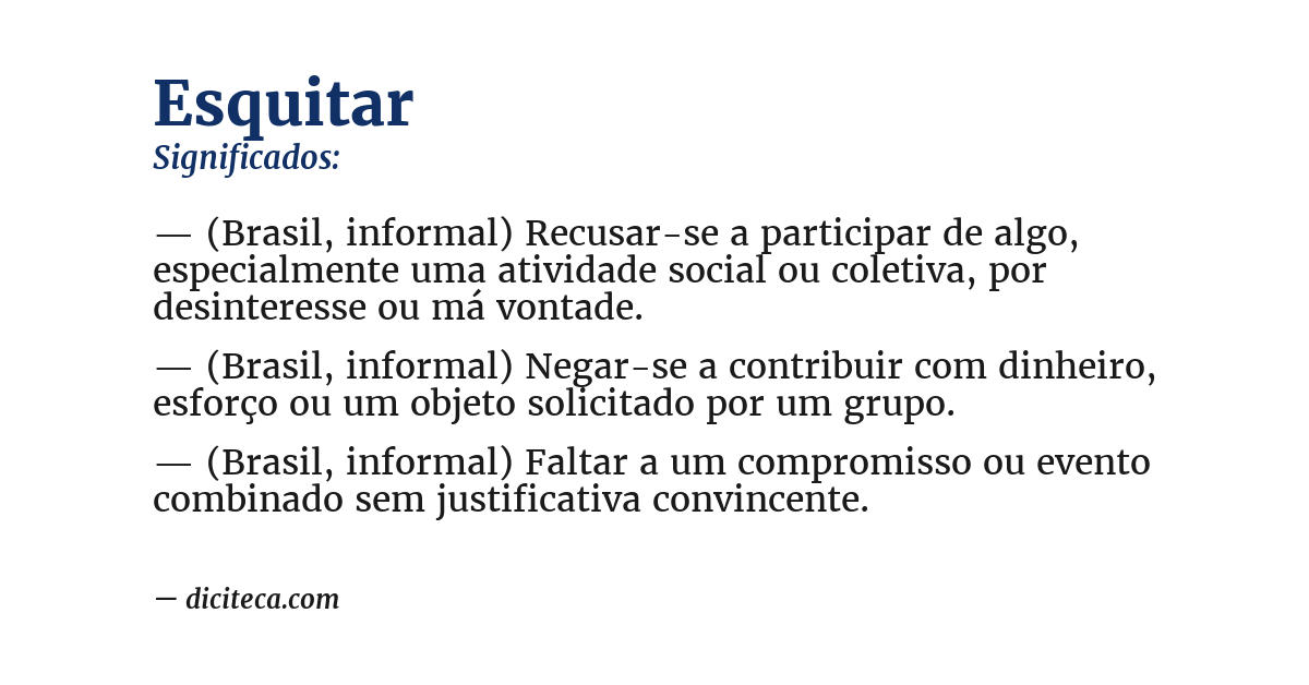 Significado de esquitar