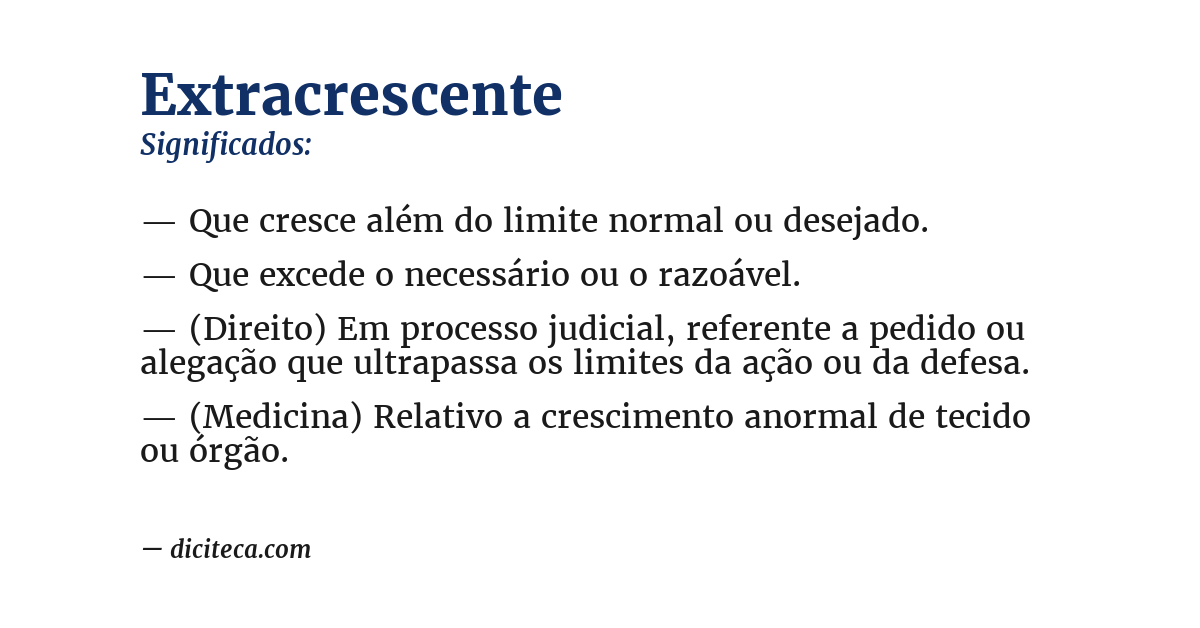 Significado de extracrescente