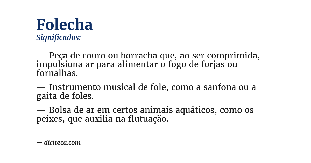 Significado de folecha
