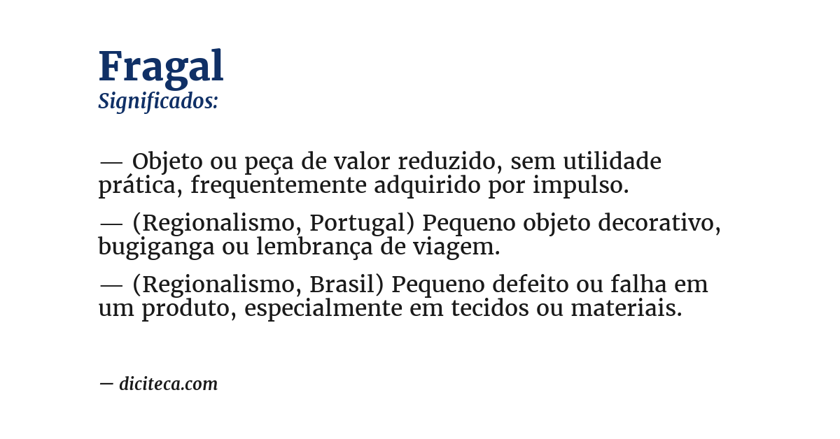 Significado de fragal