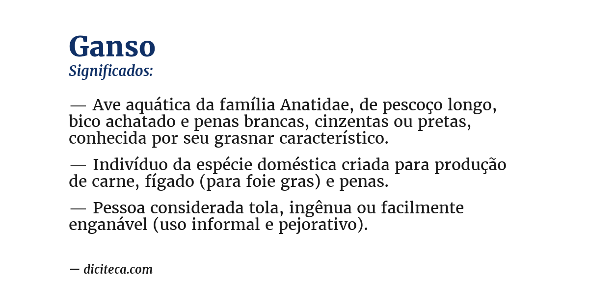 Significado de ganso