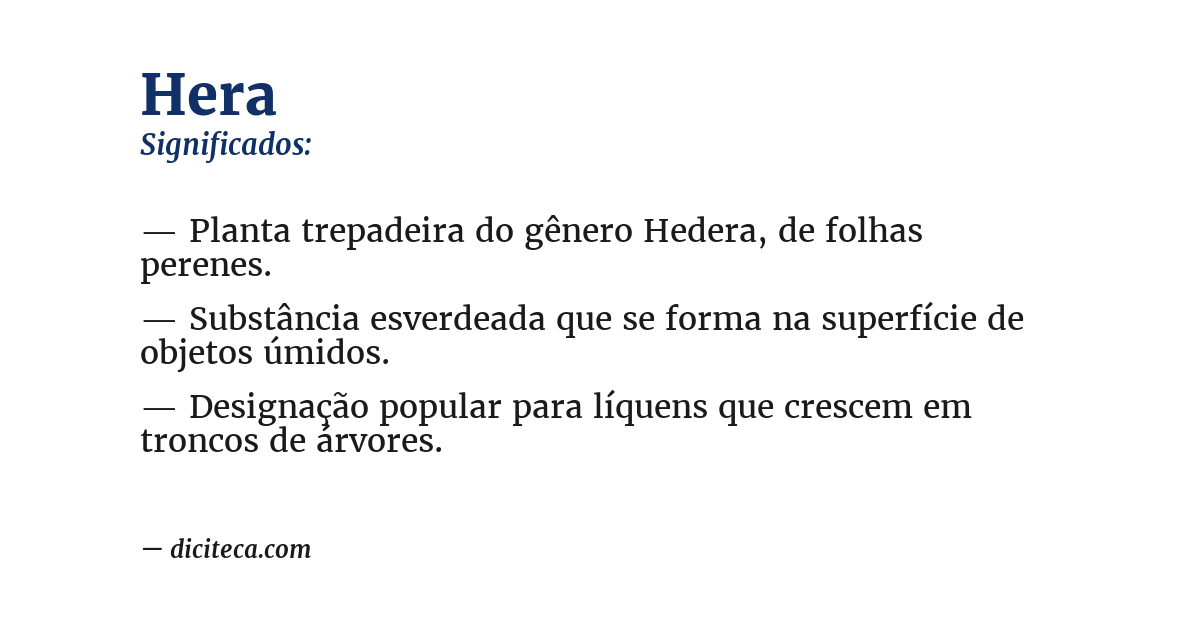 Significado de hera
