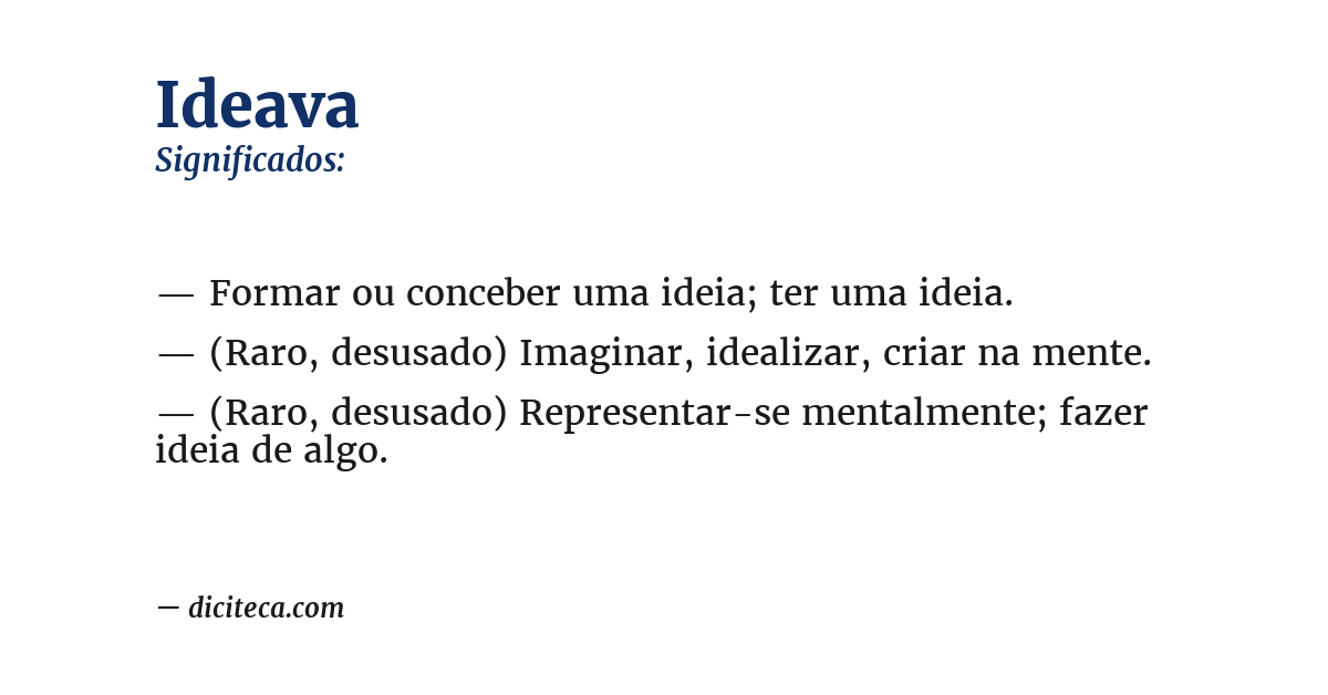Significado de ideava