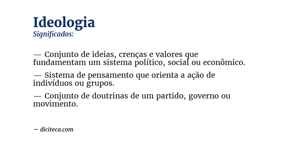Significado de ideologia