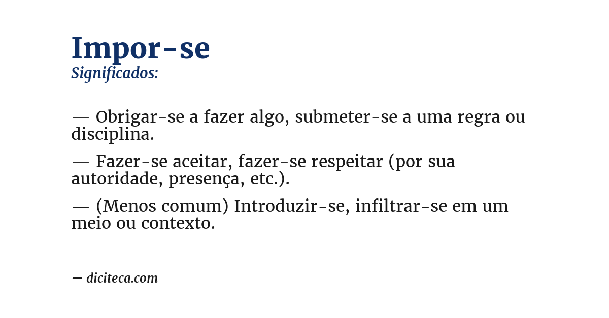 Significado de impor-se