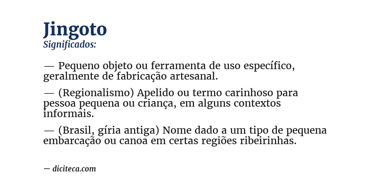 Significado de jingoto