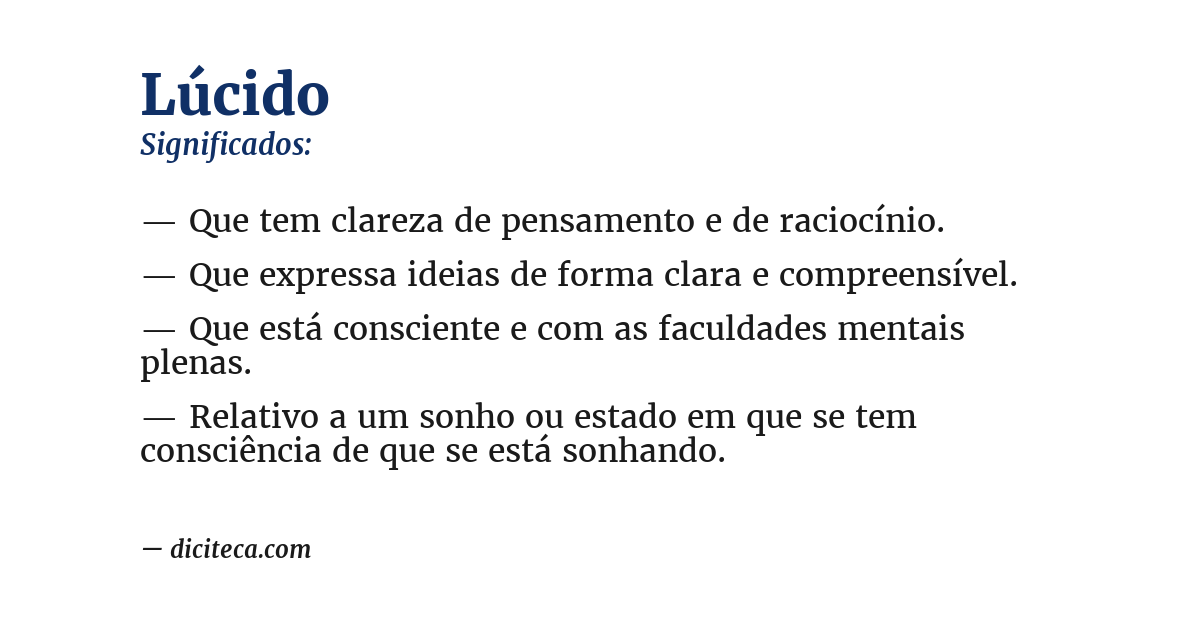 Significado de lúcido