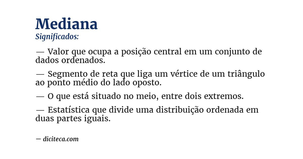 Significado de mediana