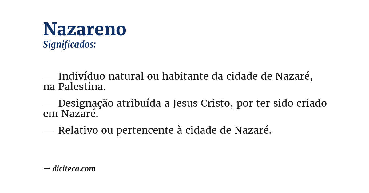 Significado de nazareno