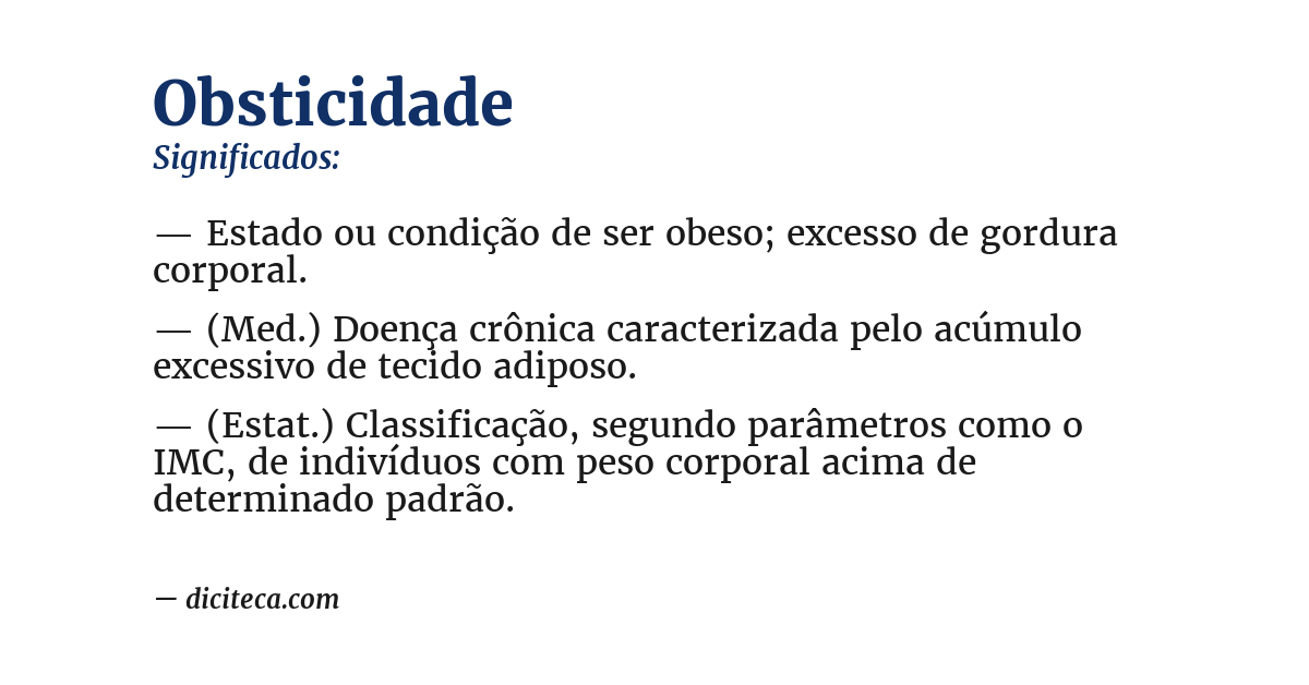 Significado de obsticidade