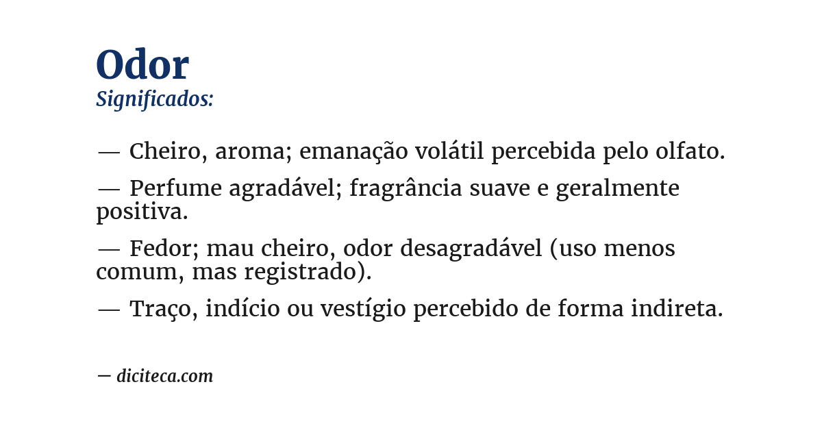 Significado de odor