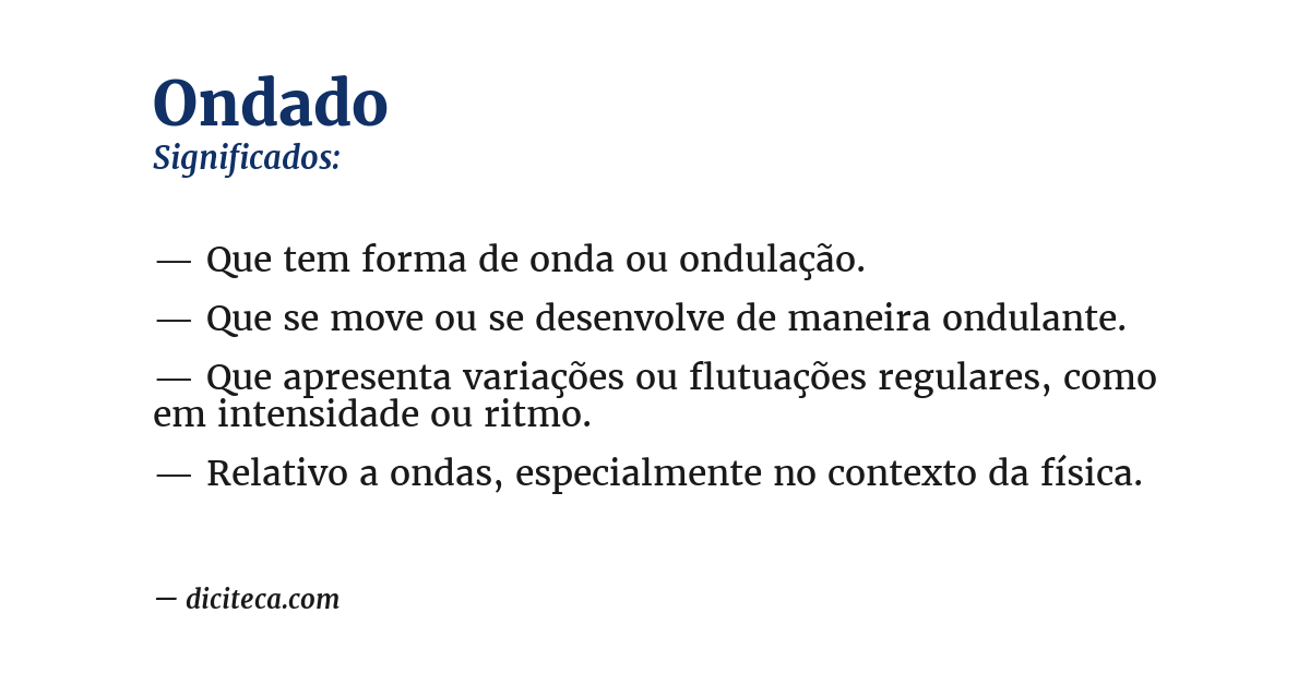Significado de ondado
