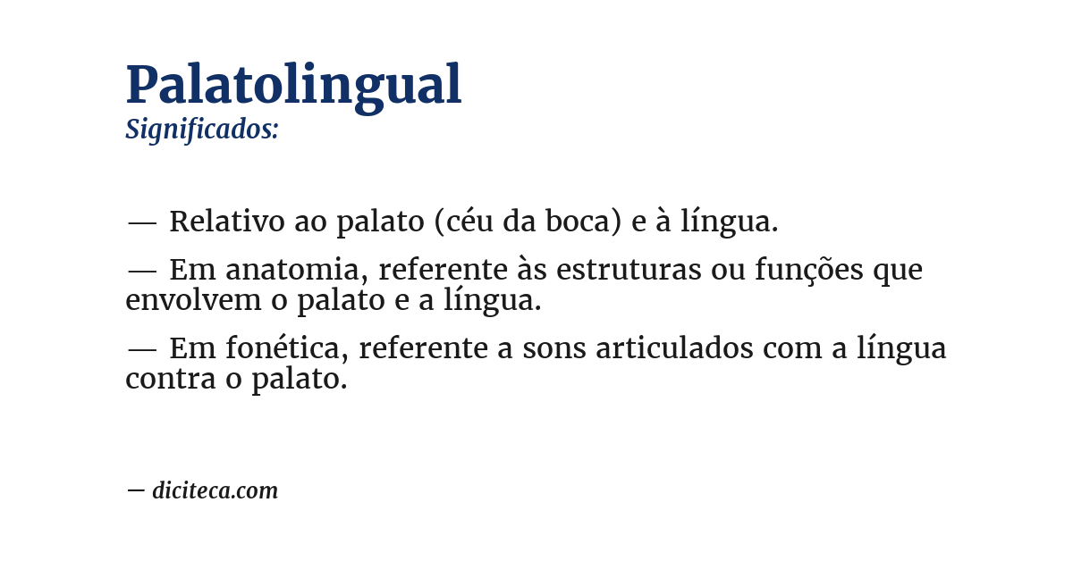 Significado de palatolingual