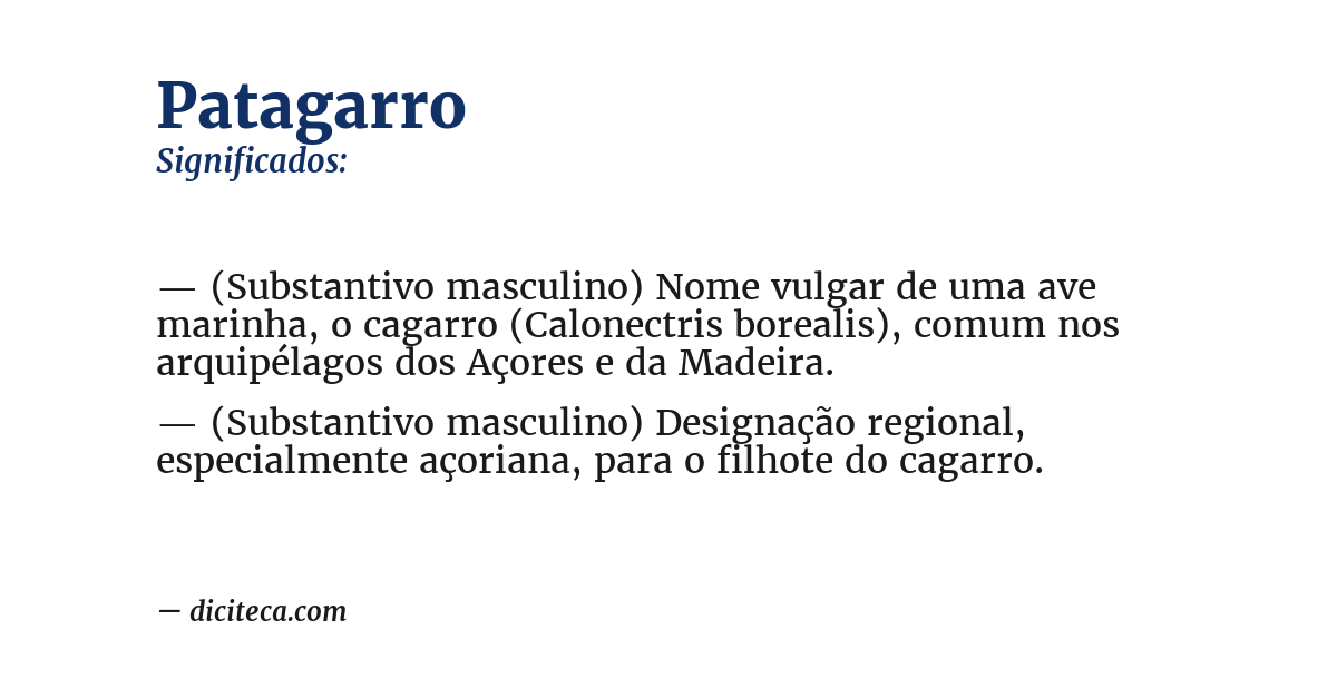 Significado de patagarro