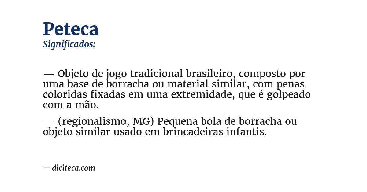 Significado de peteca