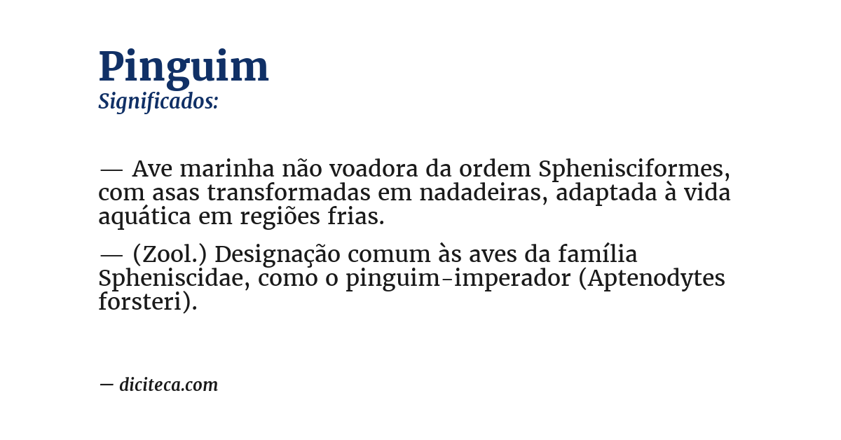 Significado de pinguim