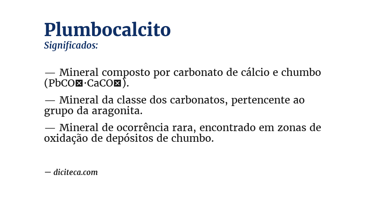Significado de plumbocalcito