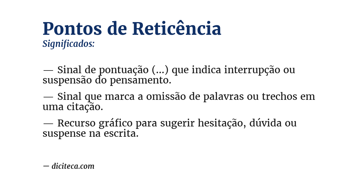 Significado de pontos de reticência