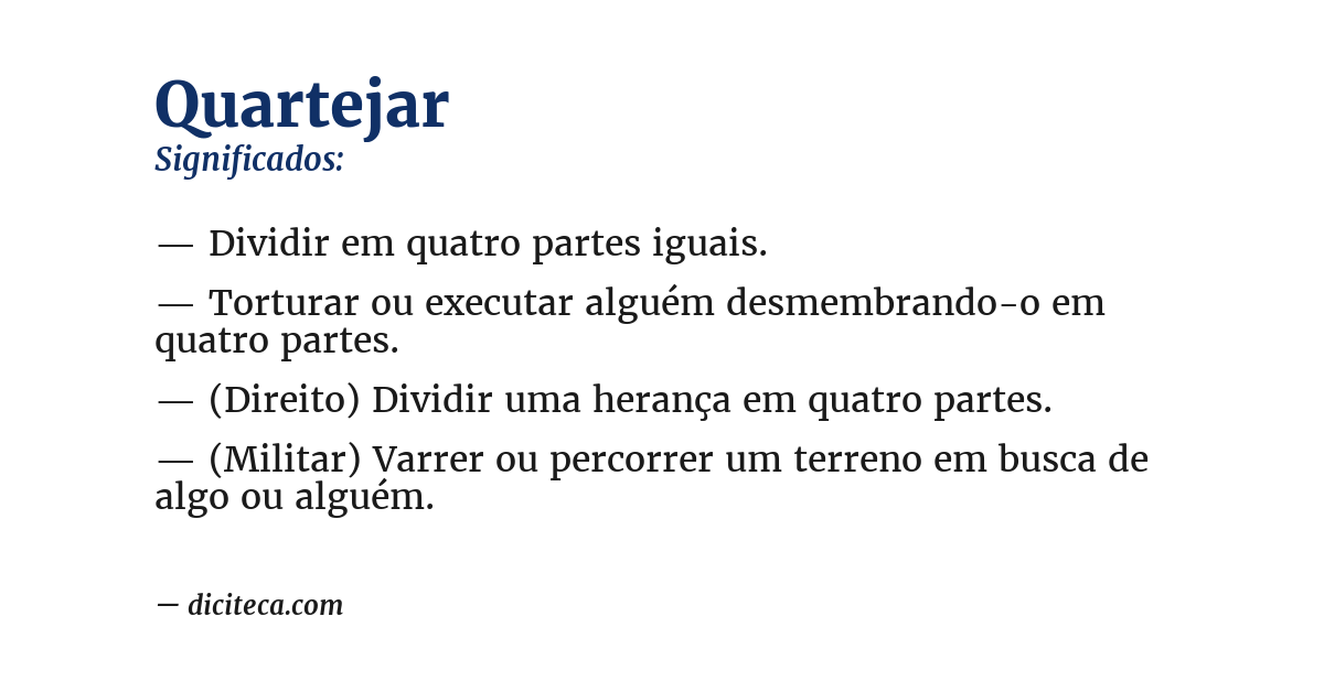 Significado de quartejar