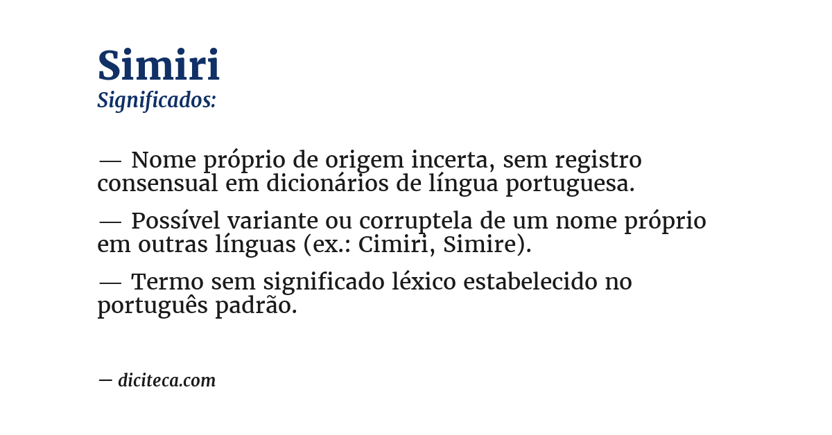 Significado de simiri