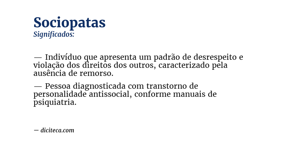 Significado de sociopatas