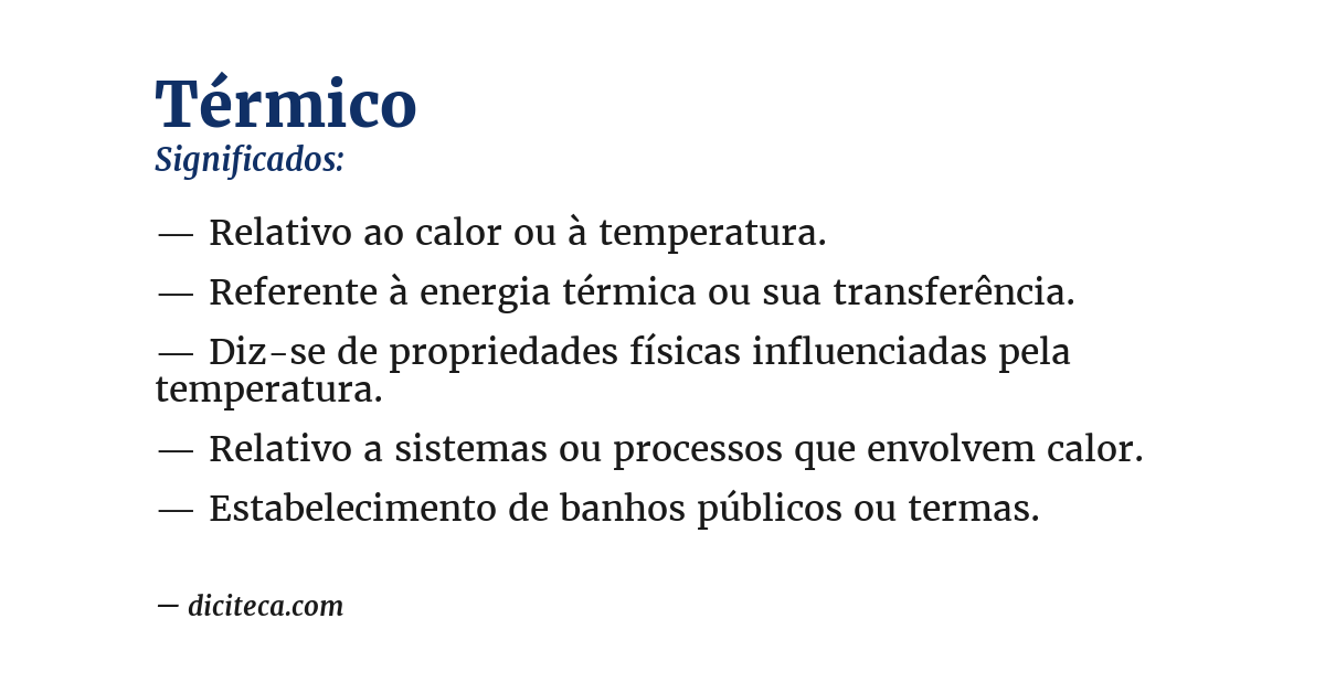 Significado de térmico