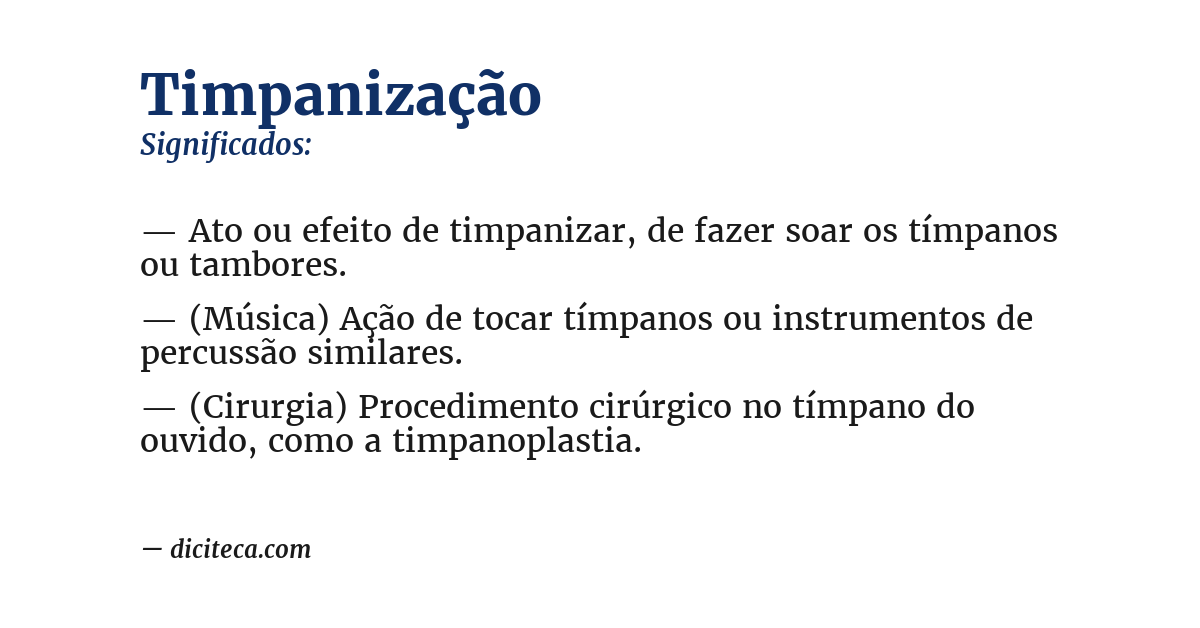 Significado de timpanização