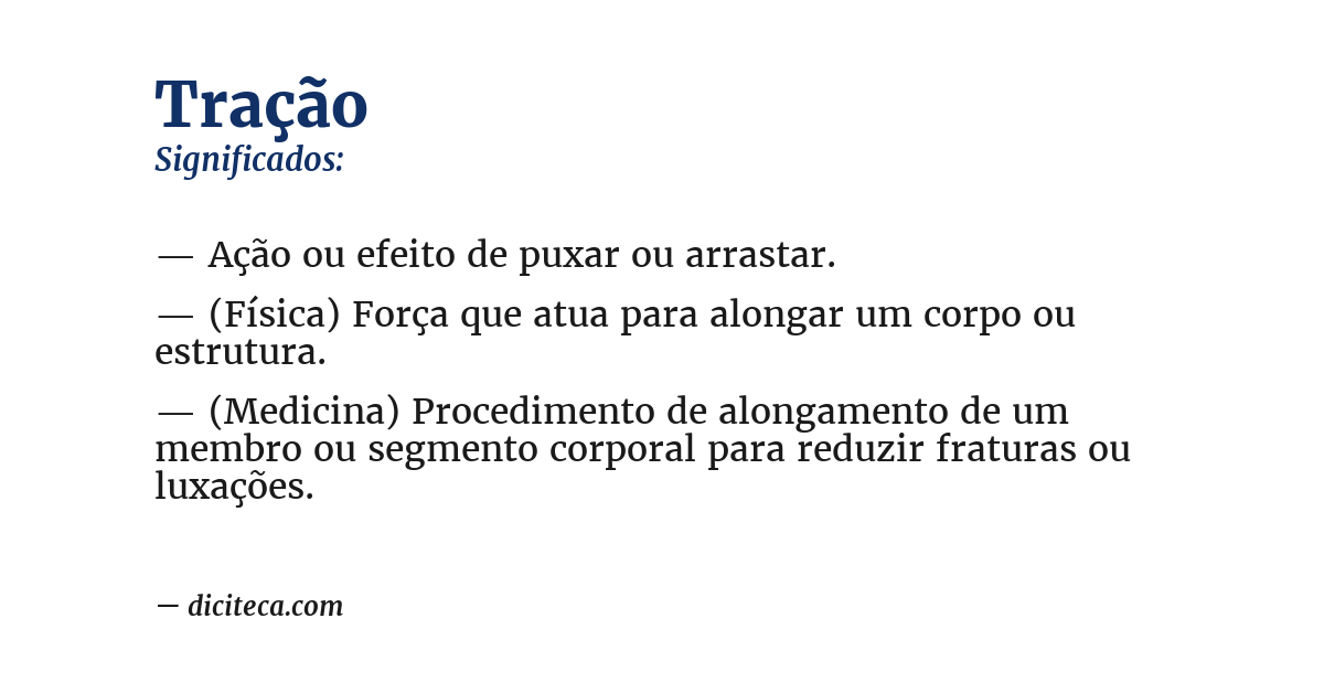Significado de tração